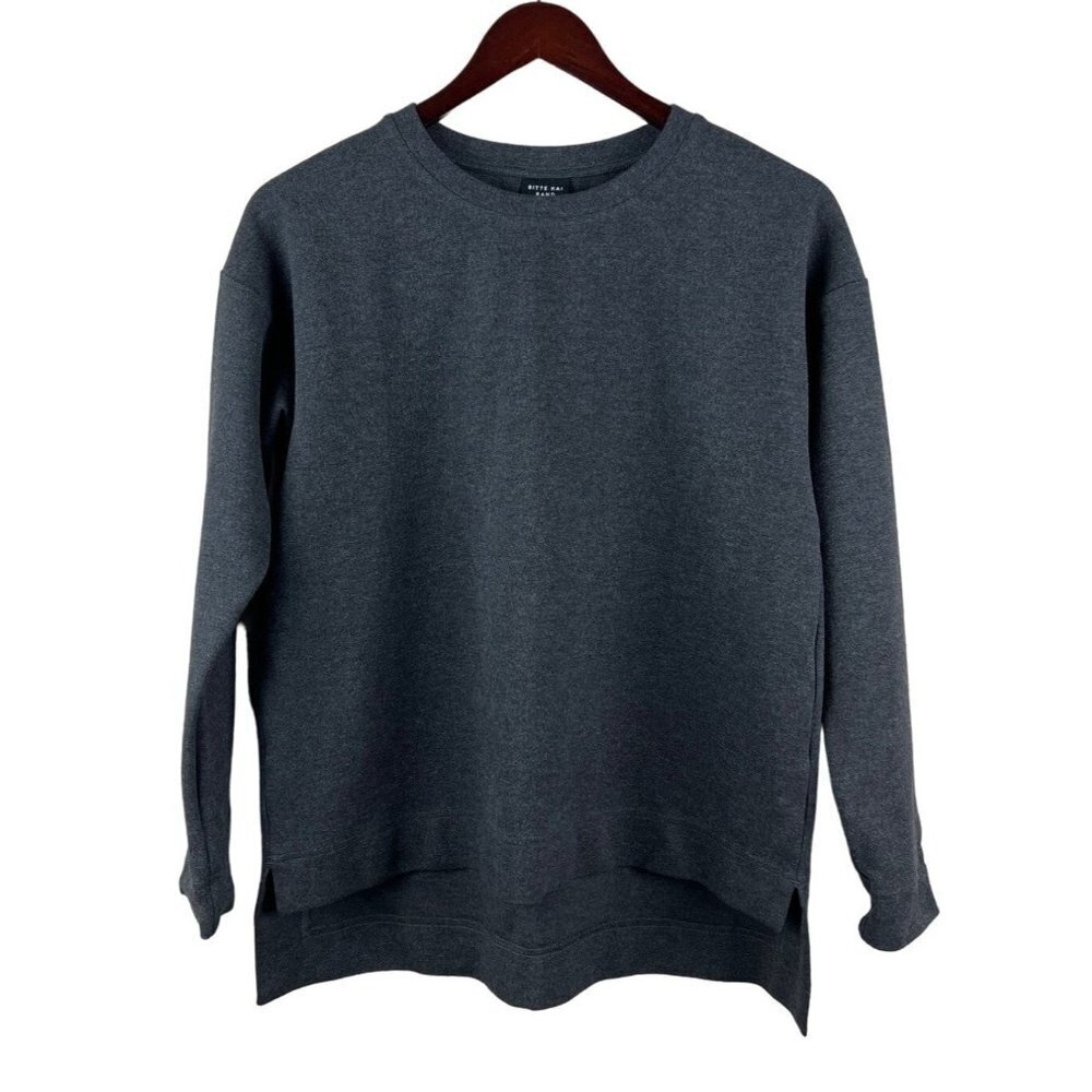 Bitte Kai Rand Grey Crew Neck Sweatshirt Long Sleeve Women's Size Small